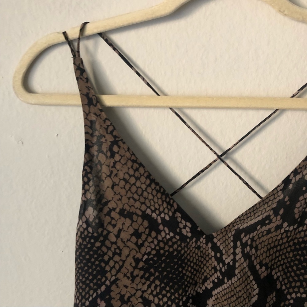 Zara Snake Animal Print Cami in Brown Size Small NWT - Picture 3 of 10